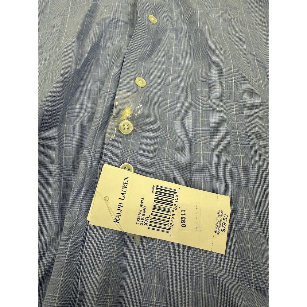 Polo Ralph Lauren Marlowe Plaid Long Sleeve Button Shirt Blue Size XXL - Picture 2 of 5